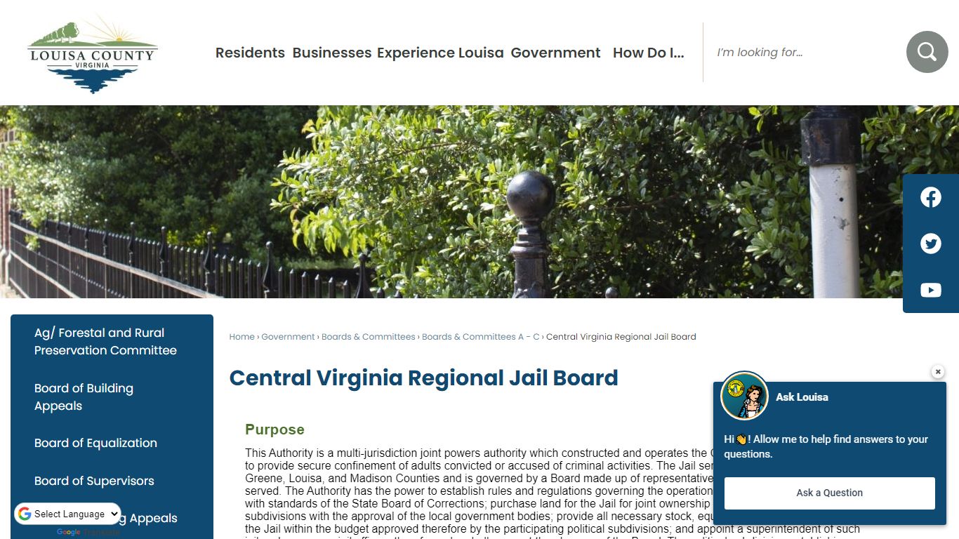 Central Virginia Regional Jail Board | Louisa County, VA